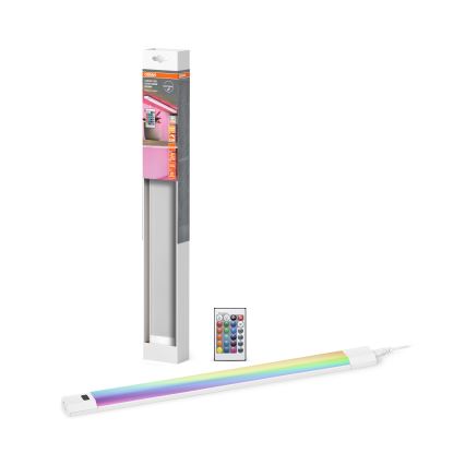 Osram - Lampă LED RGBW reglabilă pentru montaj sub dulap cu senzor de mișcare LINEAR EDGE LED/8W/230V 50 cm alb + telecomandă