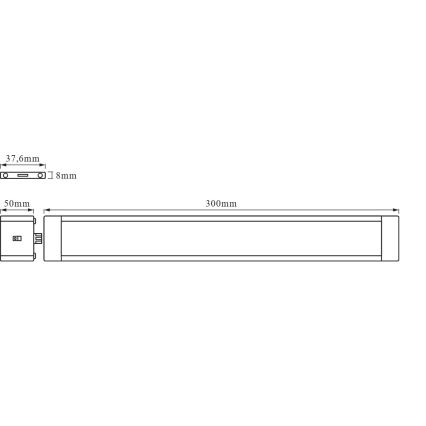 Osram – Lampă LED sub dulap CABINET LED, dimabilă, cu senzor de mișcare, 6 W, 230 V, 3000 K, 30 cm, albă