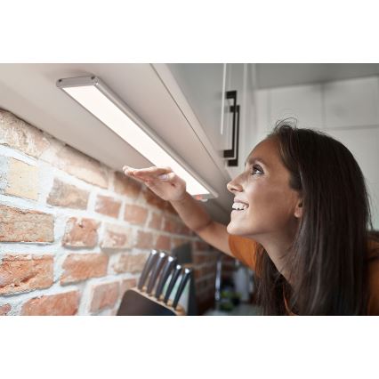 Osram - Lampă LED sub dulap cu senzor de mișcare și de amurg LINEAR LED/3,2W/3,7V 500 mAh 3000/4000/6500K 40 cm gri