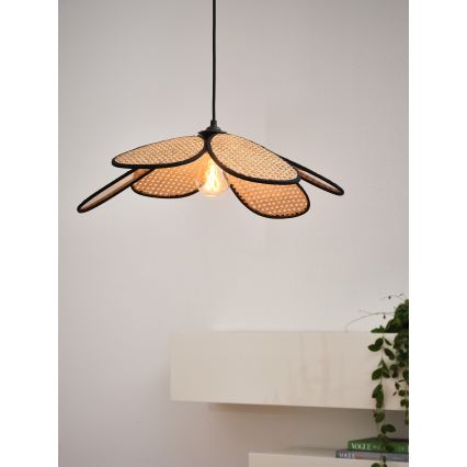 Osram - Lampă suspendată cu cablu DECOR RATTAN 1xE27/15W/230V Ø 58 cm bej/negru