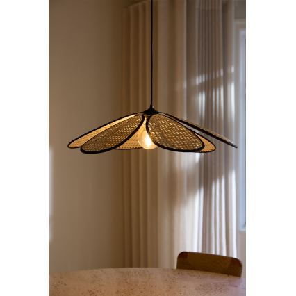 Osram - Lampă suspendată cu cablu DECOR RATTAN 1xE27/15W/230V Ø 58 cm bej/negru