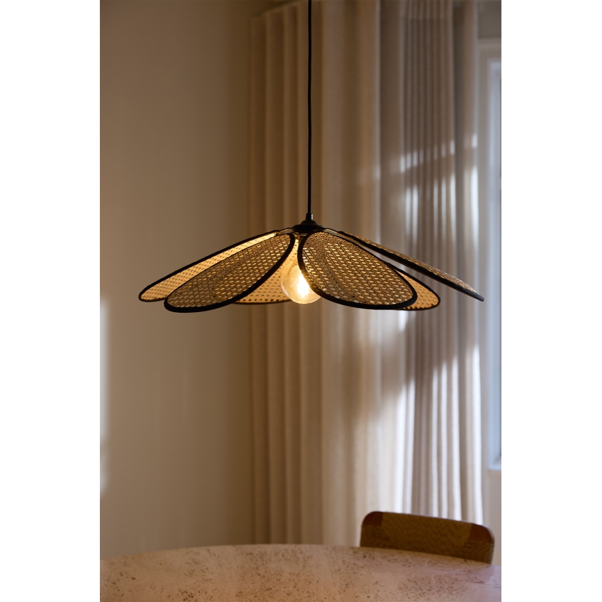 Osram - Lampă suspendată cu cablu DECOR RATTAN 1xE27/15W/230V Ø 58 cm bej/negru