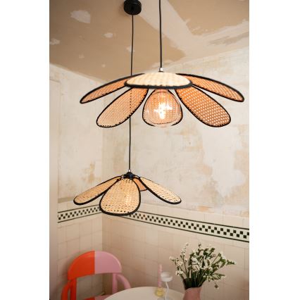 Osram - Lampă suspendată cu cablu DECOR RATTAN 1xE27/15W/230V Ø 58 cm bej/negru