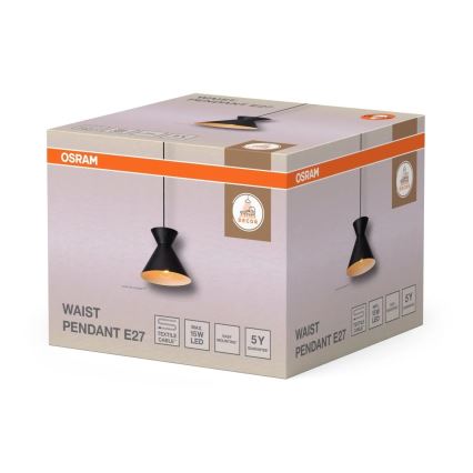 Osram - Lampă suspendată cu cablu DECOR WAIST 1xE27/40W/230V, neagră