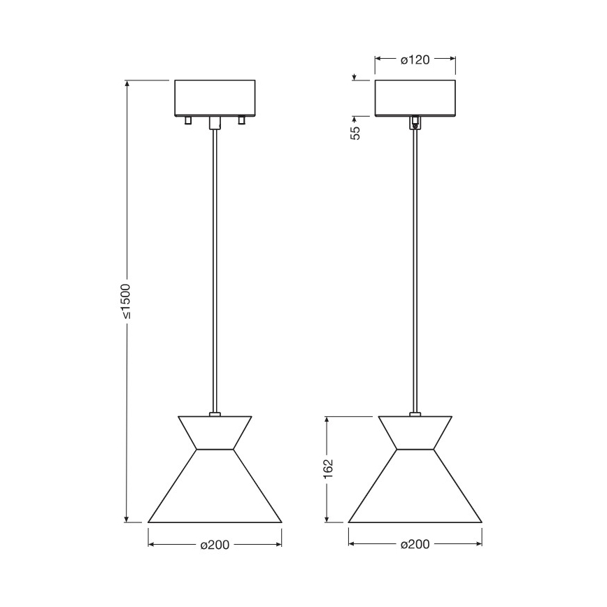 Osram - Lampă suspendată cu cablu DECOR WAIST 1xE27/40W/230V, neagră