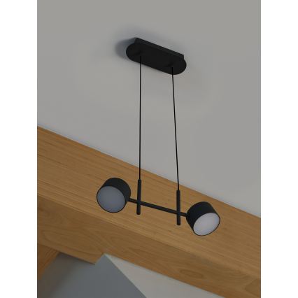 Osram - Lustră LED dimabilă suspendată pe cablu DECOR KYOTO, 2 x 10W, 230V, CRI 90, neagră
