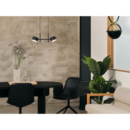 Osram - Lustră LED dimabilă suspendată pe cablu DECOR KYOTO, 2 x 10W, 230V, CRI 90, neagră