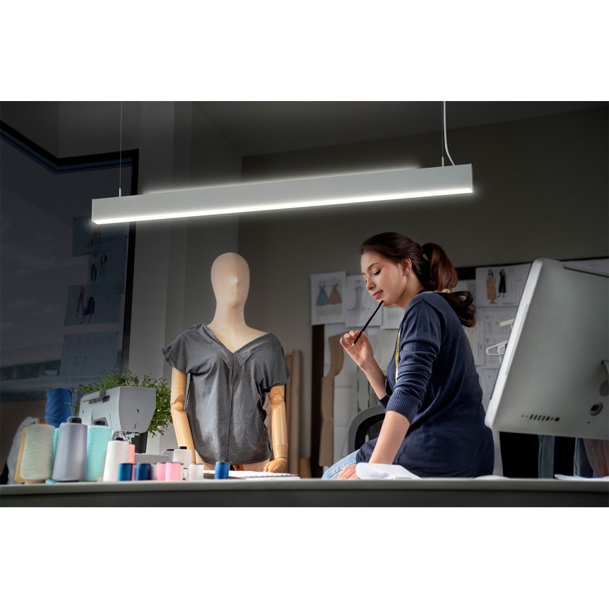 Osram - Lustra LED dimerizabilă pe cablu OFFICE LINE LED/42W/230V 4000K 112,6 cm albă
