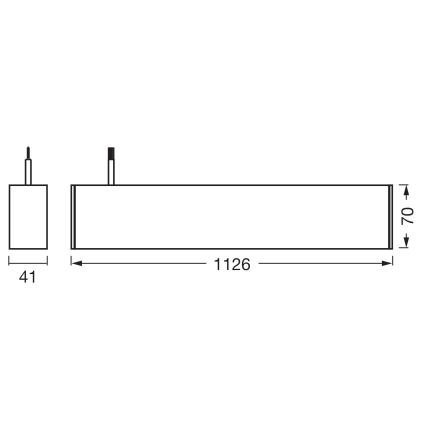 Osram - Lustra LED dimerizabilă pe cablu OFFICE LINE LED/42W/230V 4000K 112,6 cm albă
