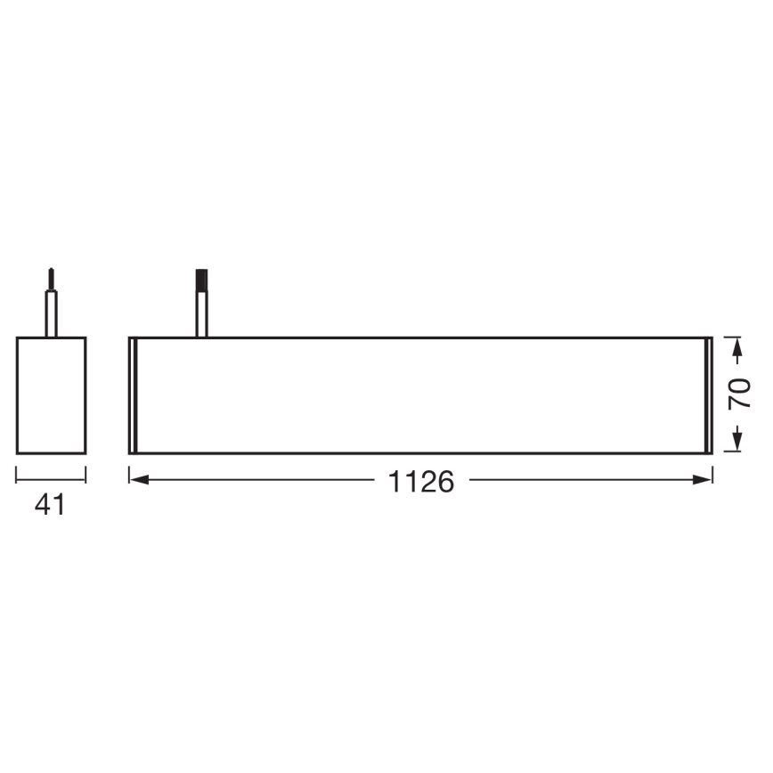 Osram - Lustra LED dimerizabilă pe cablu OFFICE LINE LED/42W/230V 4000K 112,6 cm albă