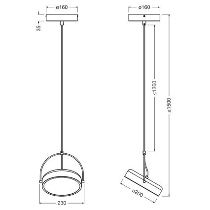 Osram - Lampă suspendată LED pe cablu DECOR PUCK LED/12W/230V CRI 90 neagră