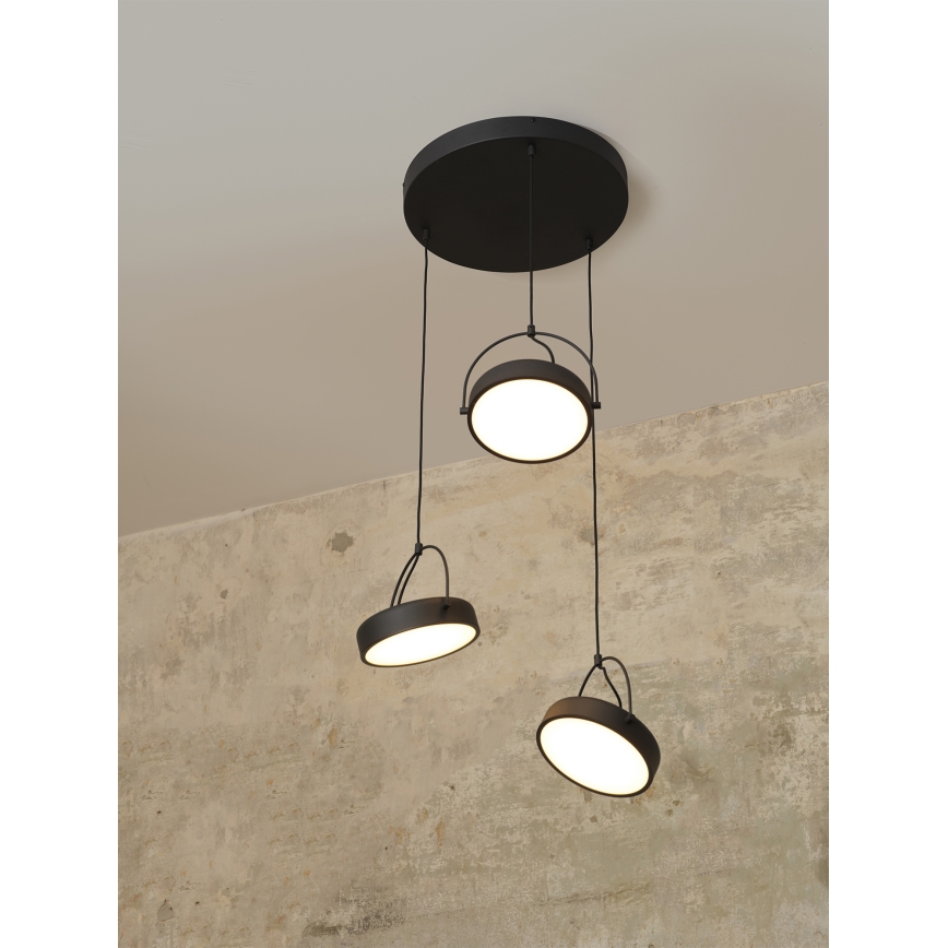 Osram - Lampă suspendată pe cablu LED DECOR PUCK 3xLED/12W/230V CRI 90 negru