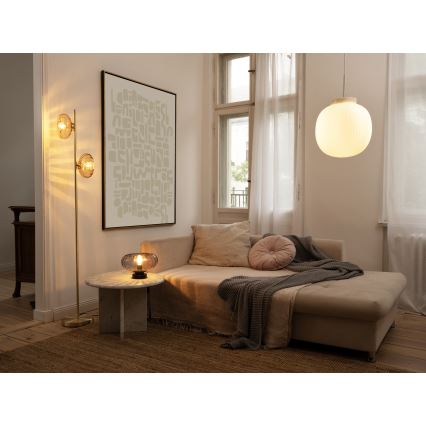 Osram - Lampadar GOLD GLASS 2xE14/12W/230V auriu/bej fumuriu