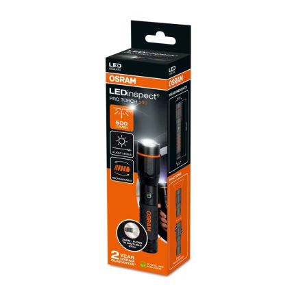 Osram - Lanternă LED reîncărcabilă cu intensitate reglabilă LEDINSPECT PRO TORCH 500 LED/6W/3,7V 2200 mAh IP44