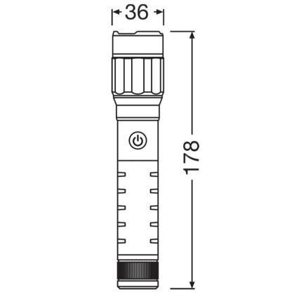 Osram - Lanternă LED reîncărcabilă reglabilă LEDINSPECT PRO TORCH 800 LED/8W/3,7V 2200 mAh IP44