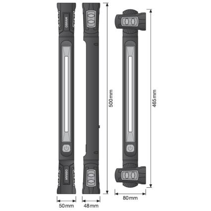 Osram - Lanternă LED reîncărcabilă reglabilă LEDINSPECT UTILITY1000 LED/19W/7,4V 2600 mAh