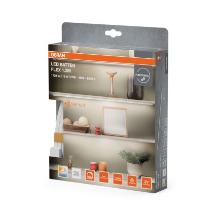 Osram - Corp de iluminat LED dimabil pentru montaj sub dulap, cu senzor de mișcare BATTEN LED/16W/230V 2700/4000/6500K 119,1 cm alb