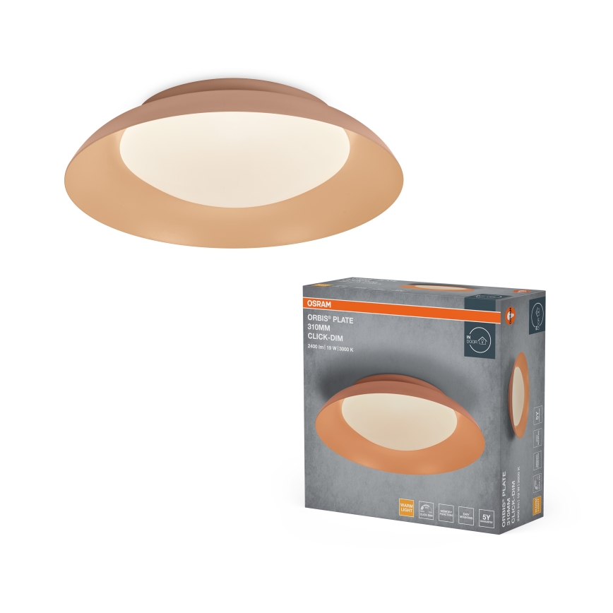 Osram - Plafonieră LED dimabilă PLATE LED/19W/230V Ø 31 cm roz