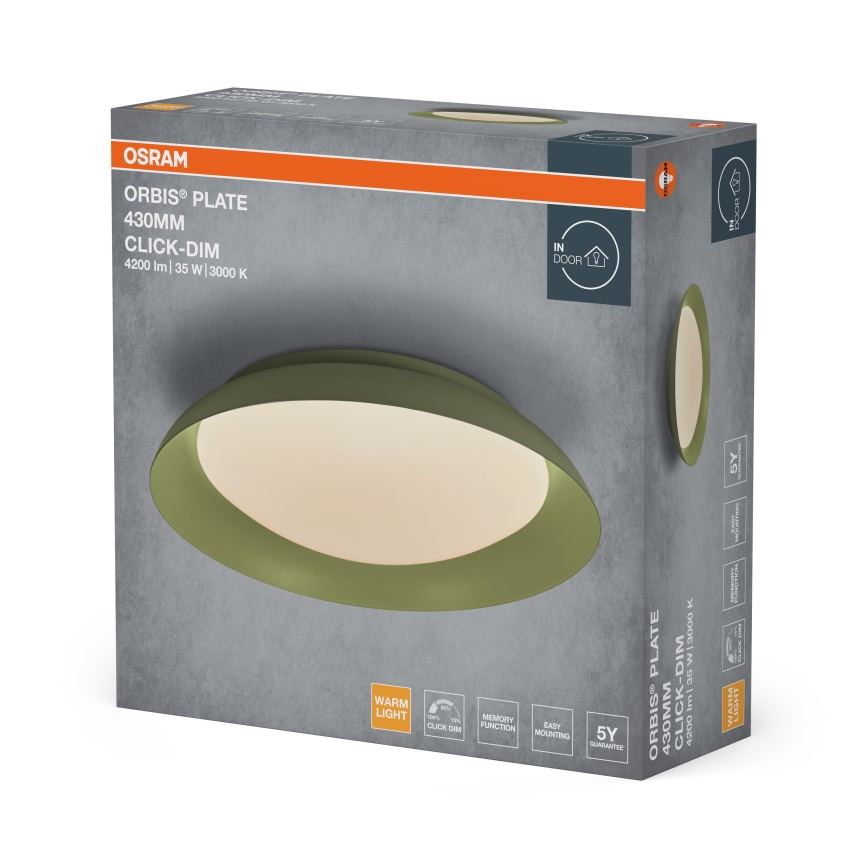 Osram - Plafonieră LED dimabilă PLATE LED/35W/230V Ø 43 cm verde