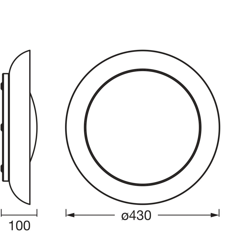 Osram - Plafonieră LED dimabilă PLATE LED/35W/230V Ø 43 cm verde