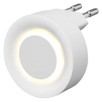 Osram - Lampă de veghe LED LUNETTA cu senzor de mișcare și de crepuscul, LED/0,31W/230V, albă