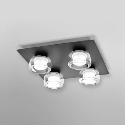 Osram - Plafonieră LED pentru baie ORBIS FLAME 4xLED/5,5W/230V 3000/4000K IP44 neagră