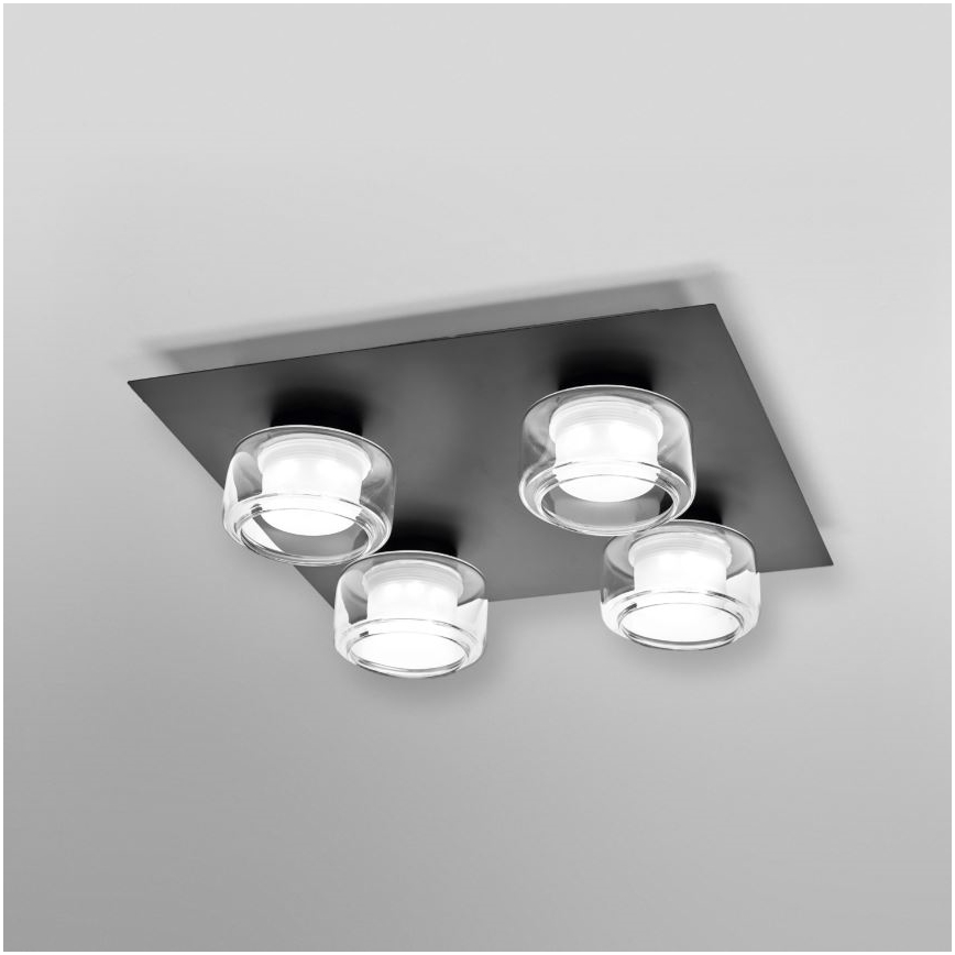 Osram - Plafonieră LED pentru baie ORBIS FLAME 4xLED/5,5W/230V 3000/4000K IP44 neagră