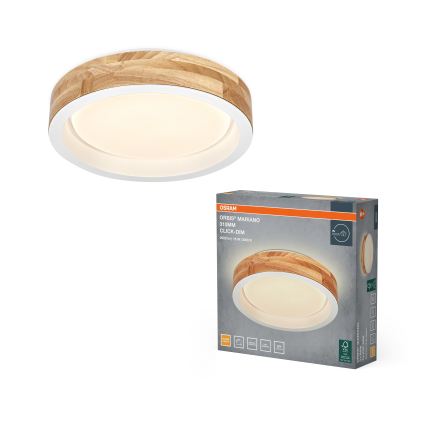 Osram - Plafonier LED reglabil MARIANO LED/16W/230V Ø 31 cm stejar/alb