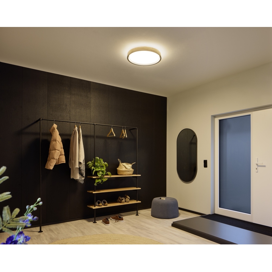Osram - Plafonieră LED reglabilă MARIANO LED/24W/230V Ø 41 cm stejar/negru