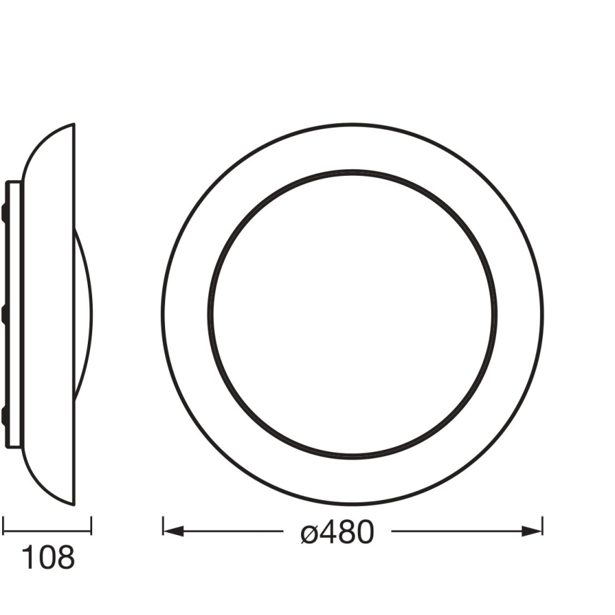 Osram - Plafonieră LED dimabilă PLATE LED/45W/230V Ø 48 cm roz