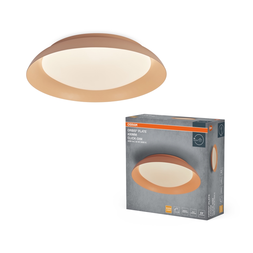 Osram - LED Plafonieră reglabilă PLATE LED/35W/230V Ø 43 cm roz