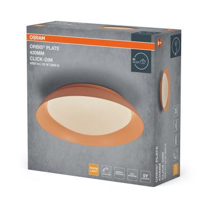 Osram - LED Plafonieră reglabilă PLATE LED/35W/230V Ø 43 cm roz