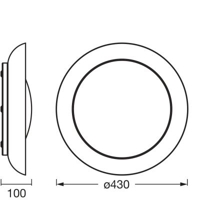 Osram - LED Plafonieră reglabilă PLATE LED/35W/230V Ø 43 cm roz