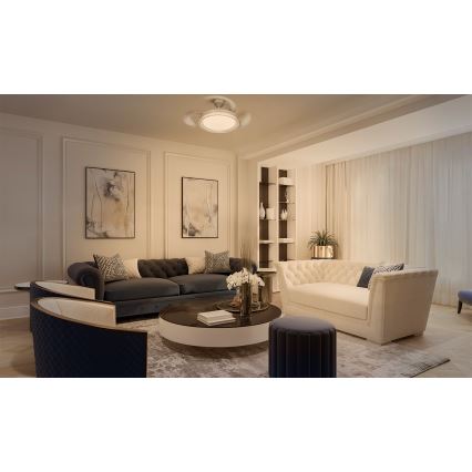 Osram - Plafonieră LED RGB reglabilă cu ventilator CIERZO LED/35W/230V 3000-6500K + telecomandă