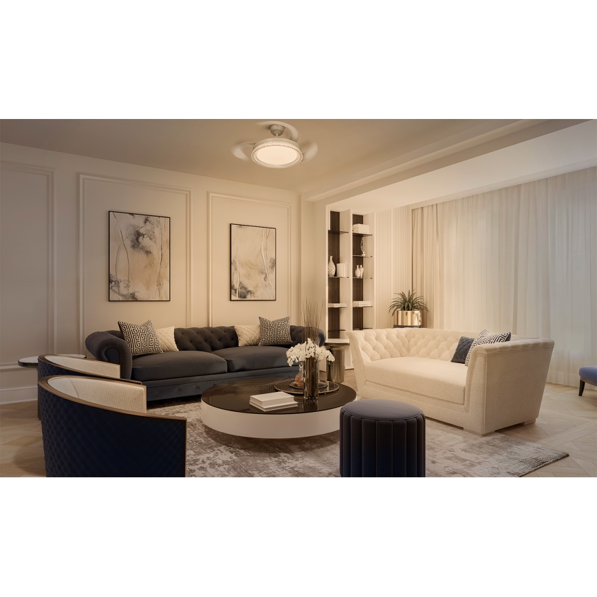 Osram - Plafonieră LED RGB reglabilă cu ventilator CIERZO LED/35W/230V 3000-6500K + telecomandă