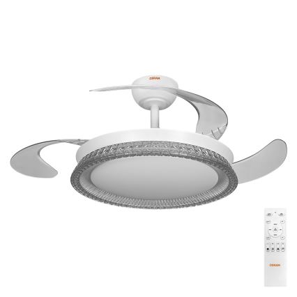 Osram - Plafonieră LED RGB reglabilă cu ventilator CIERZO LED/35W/230V 3000-6500K + telecomandă