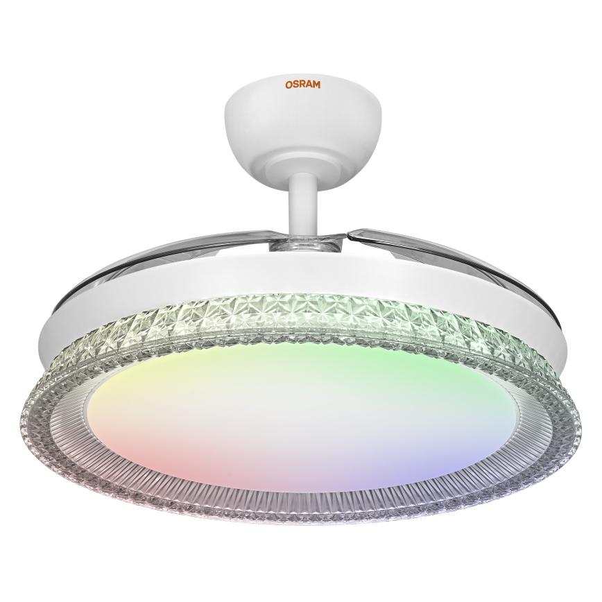 Osram - Plafonieră LED RGB reglabilă cu ventilator CIERZO LED/35W/230V 3000-6500K + telecomandă