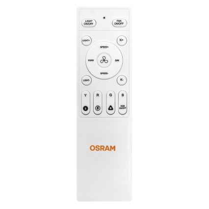 Osram - Plafonieră LED RGB reglabilă cu ventilator CIERZO LED/35W/230V 3000-6500K + telecomandă