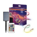 Osram - LED RGBW bandă solară reglabilă FLEX MAGIC 5m LED/1,6W/3,7V 2000 mAh IP44 + telecomandă