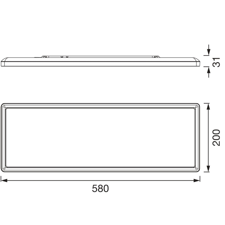 Osram - Plafonieră LED RGBW reglabilă SMART+ PLANON LED/30W/230V 2800-6500K 58x20 cm Wi-Fi IP54 neagră