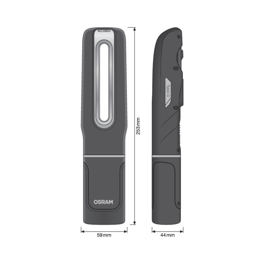 Osram - Lanternă LED reîncărcabilă, reglabilă, LEDINSPECT MAX500, LED/16W/3,7V, IP65, 4500 mAh