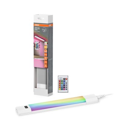 Osram - Lampă LED RGBW sub dulap dimmabilă, cu senzor de mișcare LINEAR EDGE LED/4W/230V, 30 cm, albă + telecomandă