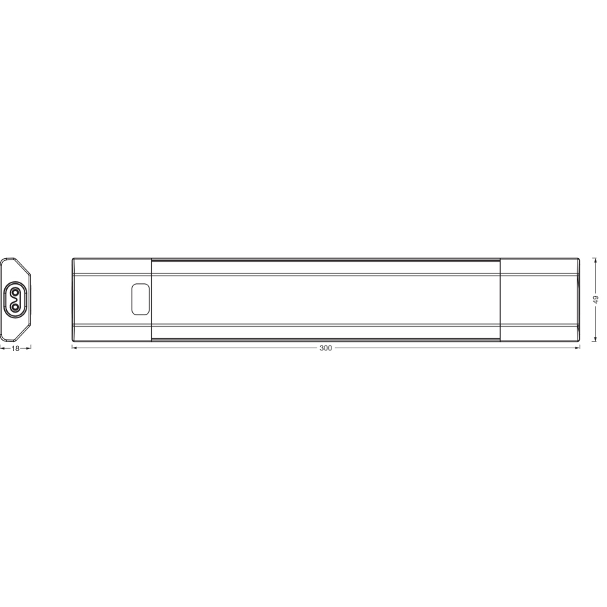 Osram - Lampă LED RGBW sub dulap dimmabilă, cu senzor de mișcare LINEAR EDGE LED/4W/230V, 30 cm, albă + telecomandă