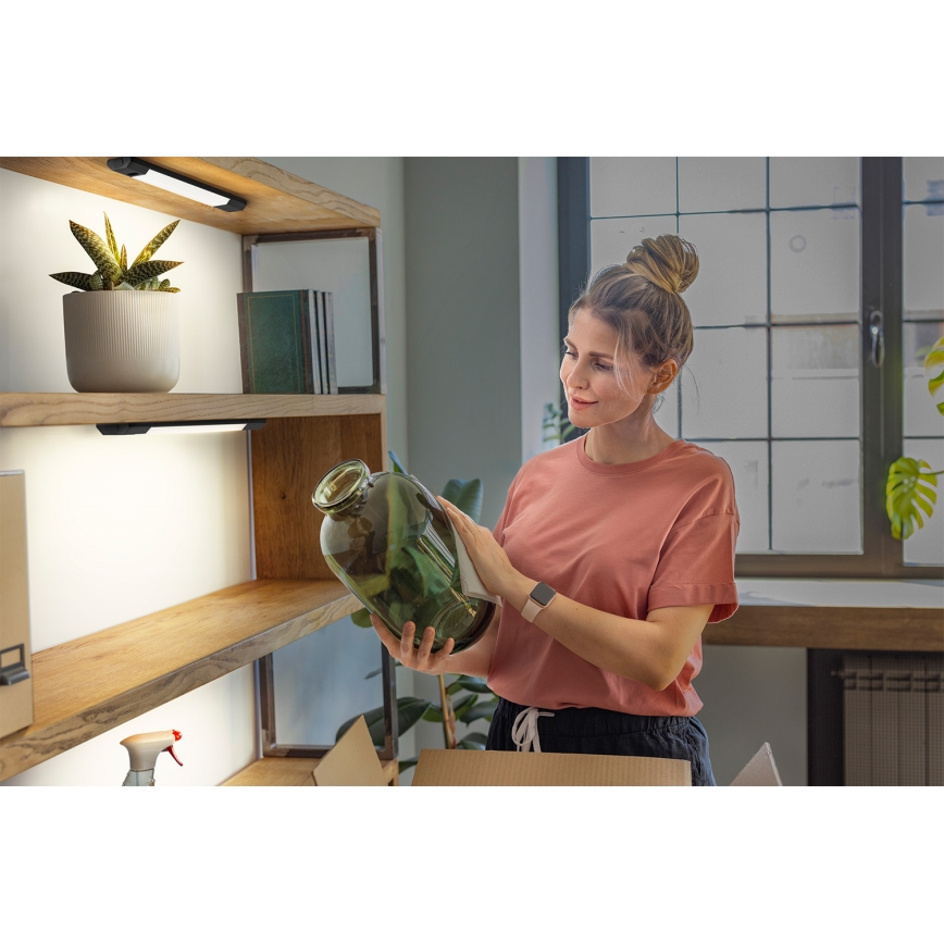 Osram - LED corp de iluminat sub dulap cu intensitate reglabilă și senzor de mișcare LINEAR EDGE LED/4W/230V 3000/4000/6500K 30 cm negru