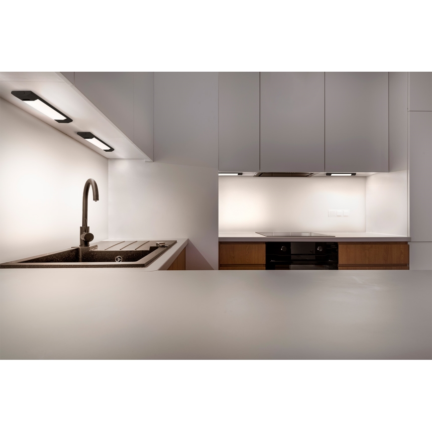 Osram - LED corp de iluminat sub dulap cu intensitate reglabilă și senzor de mișcare LINEAR EDGE LED/4W/230V 3000/4000/6500K 30 cm negru