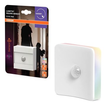 Osram - Lumină de veghe LED RGB cu senzor pentru priză LUNETTA LED/0,3W/230V