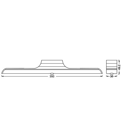 Osram - Lampă LED sub dulap reglabilă cu senzor de mișcare și crepuscular LINEAR LED/5W/3,7V 2200 mAh 3000K 35 cm alb