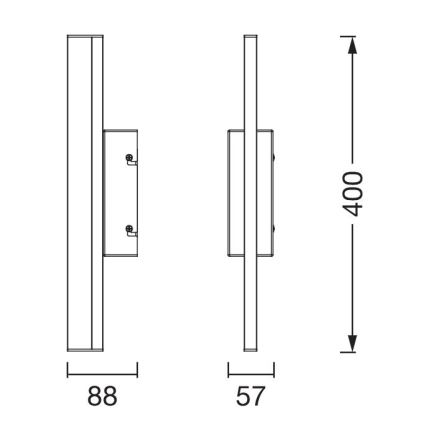 Osram - Aplica LED dimabilă pentru oglindă ORBIS MIRROR, 6,8W, 230V, 40 cm, 3000/4000K, IP44, crom lucios