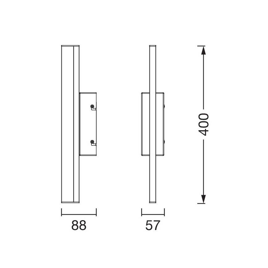 Osram - Aplica LED dimabilă pentru oglindă ORBIS MIRROR, 6,8W, 230V, 40 cm, 3000/4000K, IP44, crom lucios