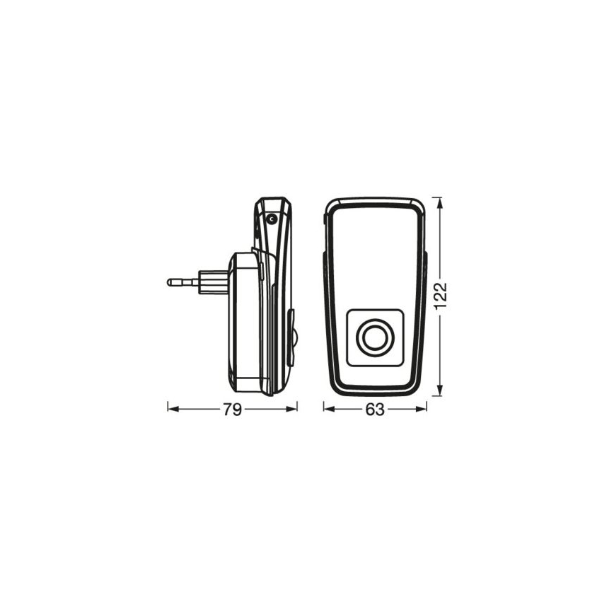 Osram LUNETTA LED/2W/230V - lampă de veghe LED pentru priză, cu senzor